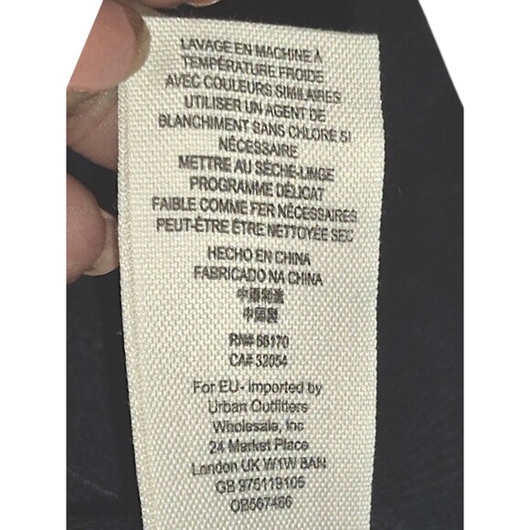 Free People Women's Jacket Large Layer Denim Hooded Weave Distress Teen Wolf - Picture 4 of 7